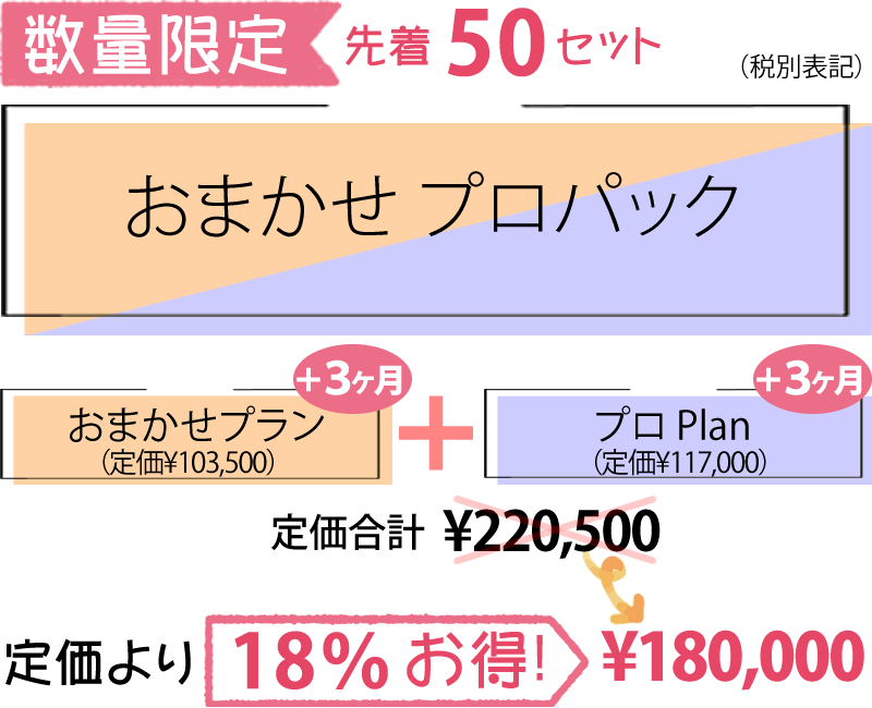 「おまかせプロパック」＋3ヶ月運用